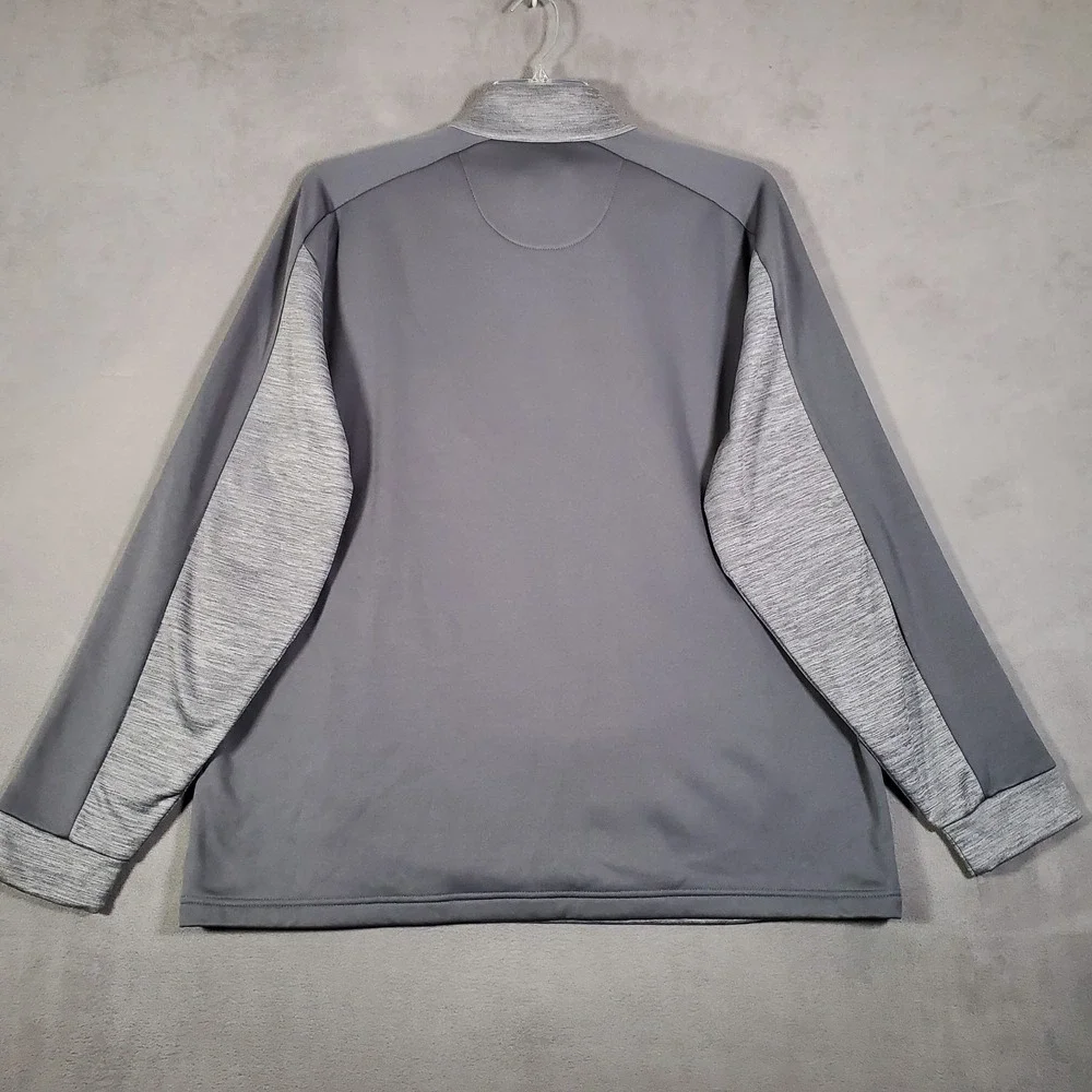 Callaway Golf Sweater Mens XL Gray 1/4 Zip Long Sleeve Pockets Pullover Active‎